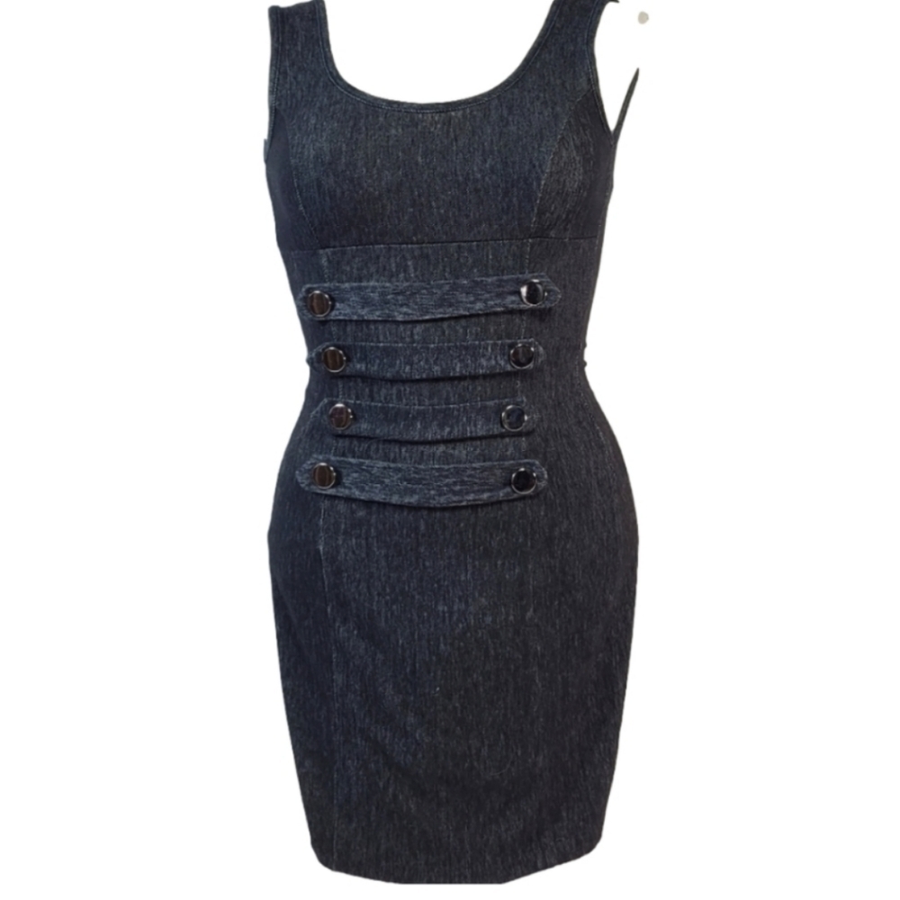 Eclipse Sleeveless Dress w Buttons